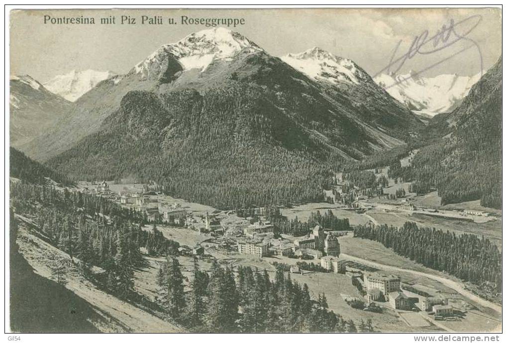 Pontresina Mit Piz Palu Rosegruppe -   Op41 - Pontresina