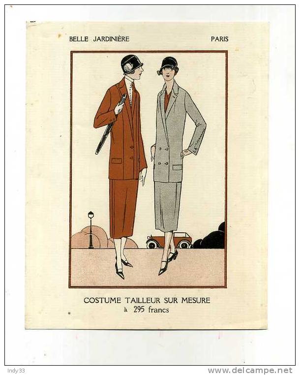 - BELLE JARDINIERE PARIS . PUB. DES ANNEES 1930 SUR VERGE DECOUPEE - Literature