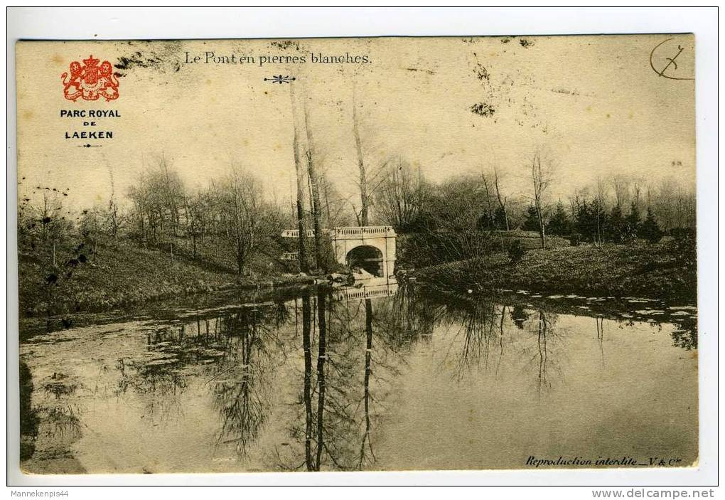 Parc Royal De Laeken - Le Pont En Pierres Blanches - Ed. Vanderauwera & Cie - Forêts, Parcs, Jardins