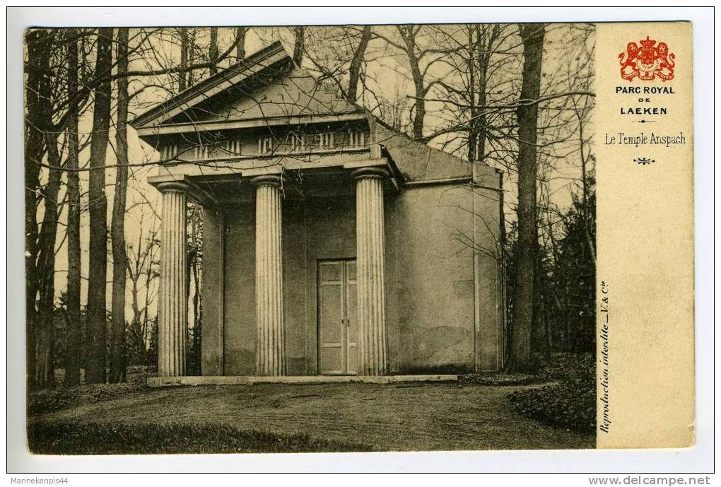 Parc Royal De Laeken - Le Temple Anspach - Ed. Vanderauwera & Cie - Bossen, Parken, Tuinen