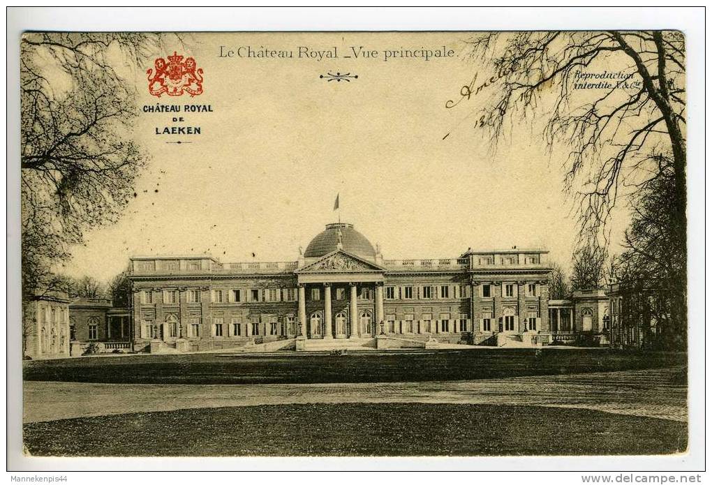 Château Royal De Laeken - Le Château Royal - Vue Principale - Ed. Vanderauwera & Cie - Bossen, Parken, Tuinen