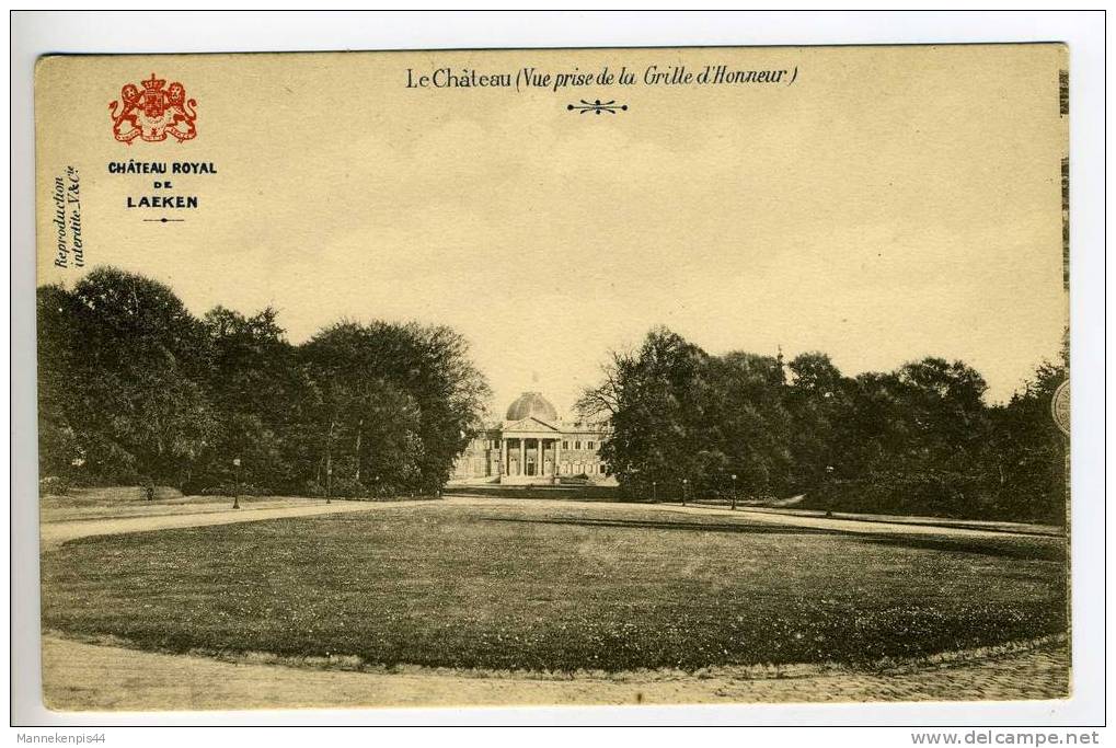 Château Royal De Laeken - Le Château (Vue Prise De La Grille D'Honneur) - Ed. Vanderauwera & Cie - Parks, Gärten