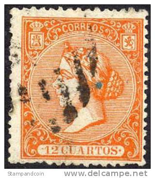 Spain #83 Used 12c Isabella From 1866 - Used Stamps