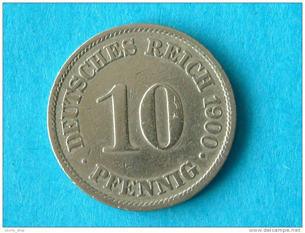 1900 A - 10 PFENNIG / KM 12 ! - 10 Pfennig