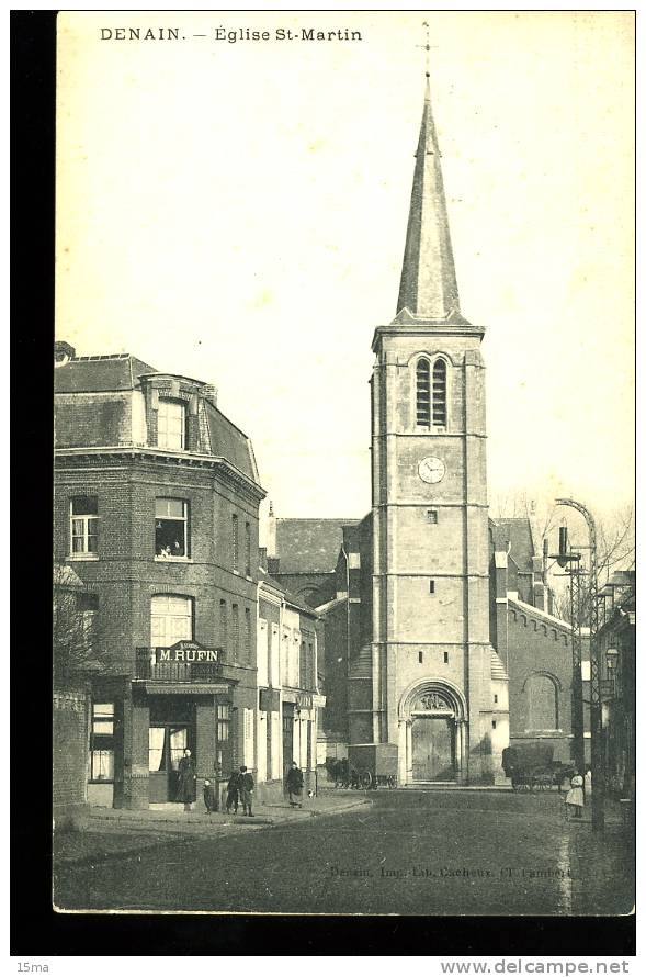 Denain Nord Eglise Saint Martin Cacheux Rufin 1919 - Denain