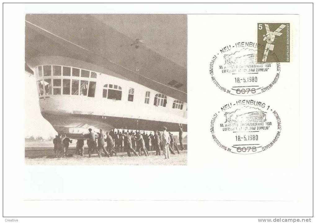 ZEPPELIN. NEU-ISENBURG1-Zeppelin Museum.Luftschiff LZ127"Graf Zeppelin". 50 - Jahr. 18.2.1980 - Zeppelins