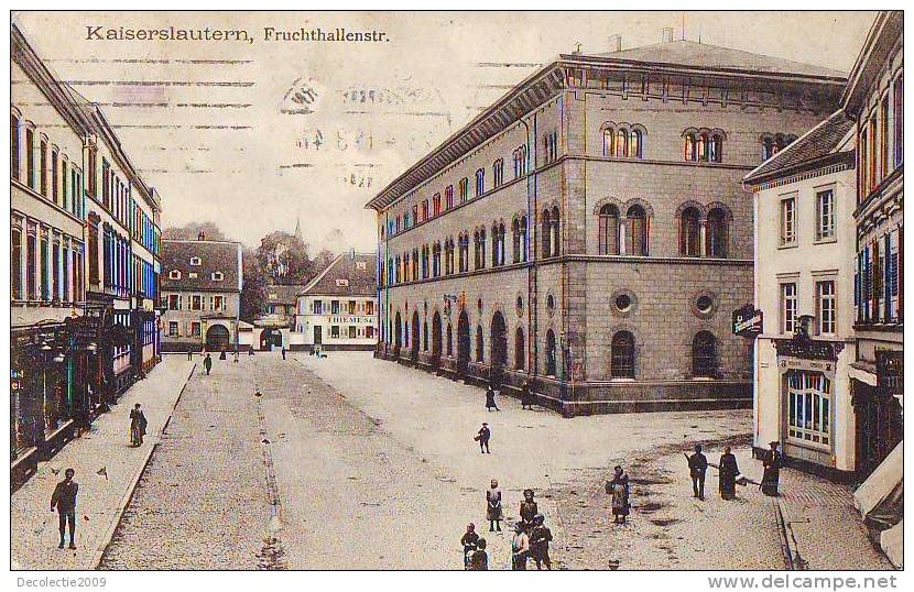 Z4614 Germany Rhineland Palatine Kaiserslautern Fruchthallenstr Circulated 1915 Animated - Kaiserslautern