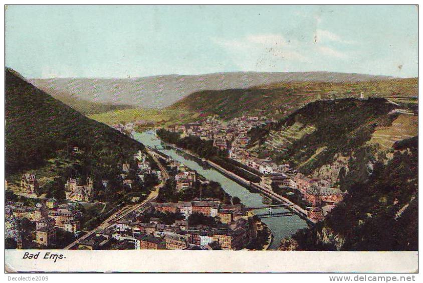 Z4628 Germany Rhineland Palatine Bad Ems Circulated 1909 - Bad Ems