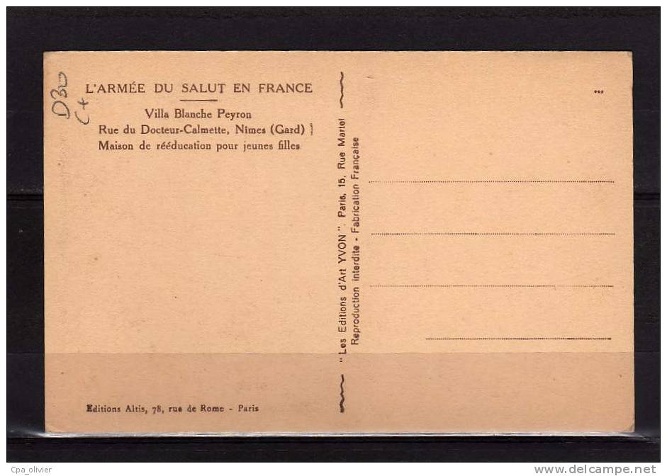 30 NIMES Ecole, Maison De Rééducation De Jeunes Filles, Villa Blanche Peyron, Rue Dr Calmette, Ed Altis, 193? - Nîmes