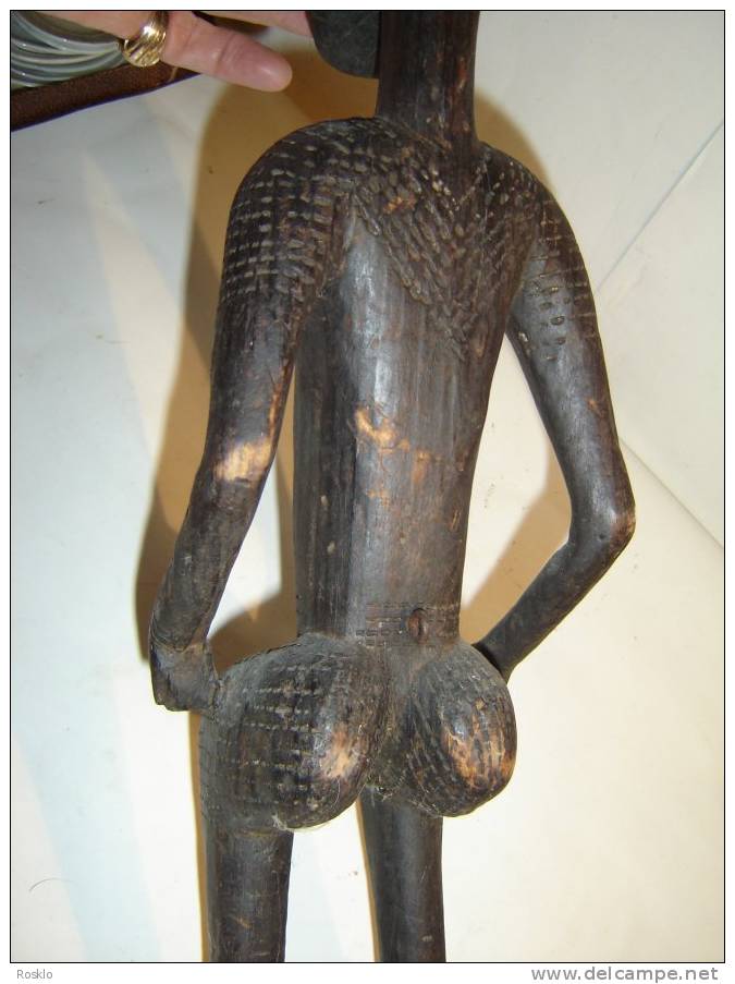 ART AFRICAIN / DOGON MALI / STATUE HIOMME DE BOUT / HAUTEUR 65 CM /TRES BEL ETAT - African Art