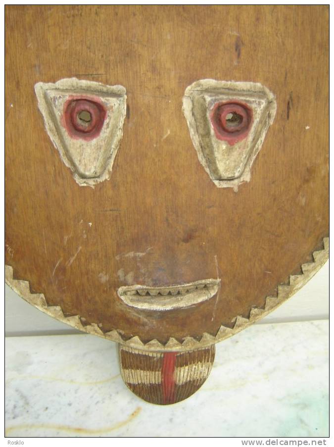 ART AFRICAIN ANCIEN / MALI BAOULE / MASQUE  HOMME LUNE / LONG 82 CM /TRES BEL ETAT - Arte Africana