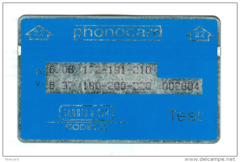 TEST NETHERLANDS : T1 ´22´ TEST LANDIS&GYR Blue NR 002804 TESTCARD "RARE" SERVICE - Test & Dienst