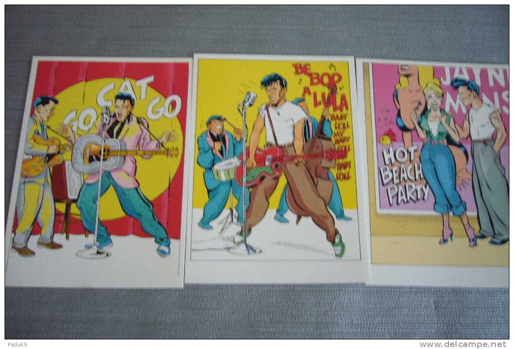 Serie De 6 Cartes Postales  ROCKSHOP De GER RIJFF - Postcards