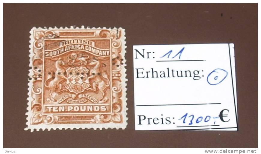 British South Africa Company Michel Nr: 11 O Used  #4897 - Southern Rhodesia (...-1964)