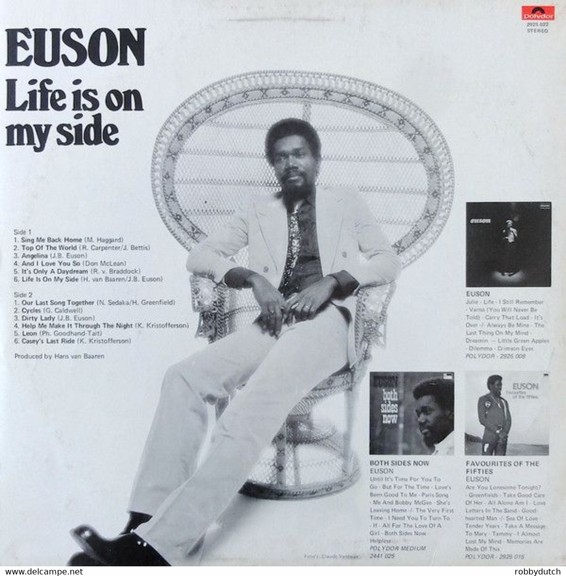 * LP *  EUSON - LIFE IS ON MY SIDE (Holland 1973) - Soul - R&B