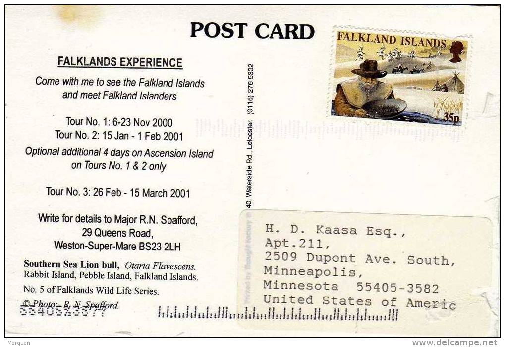 Postal Islands FALKLAND. Tarjeta Privada - Maldives (...-1965)