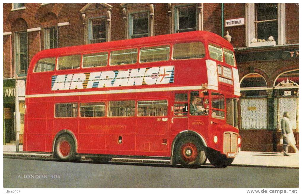 LONDRES Autobus Anglais Publicité Air France Superbe Plan - Buses & Coaches