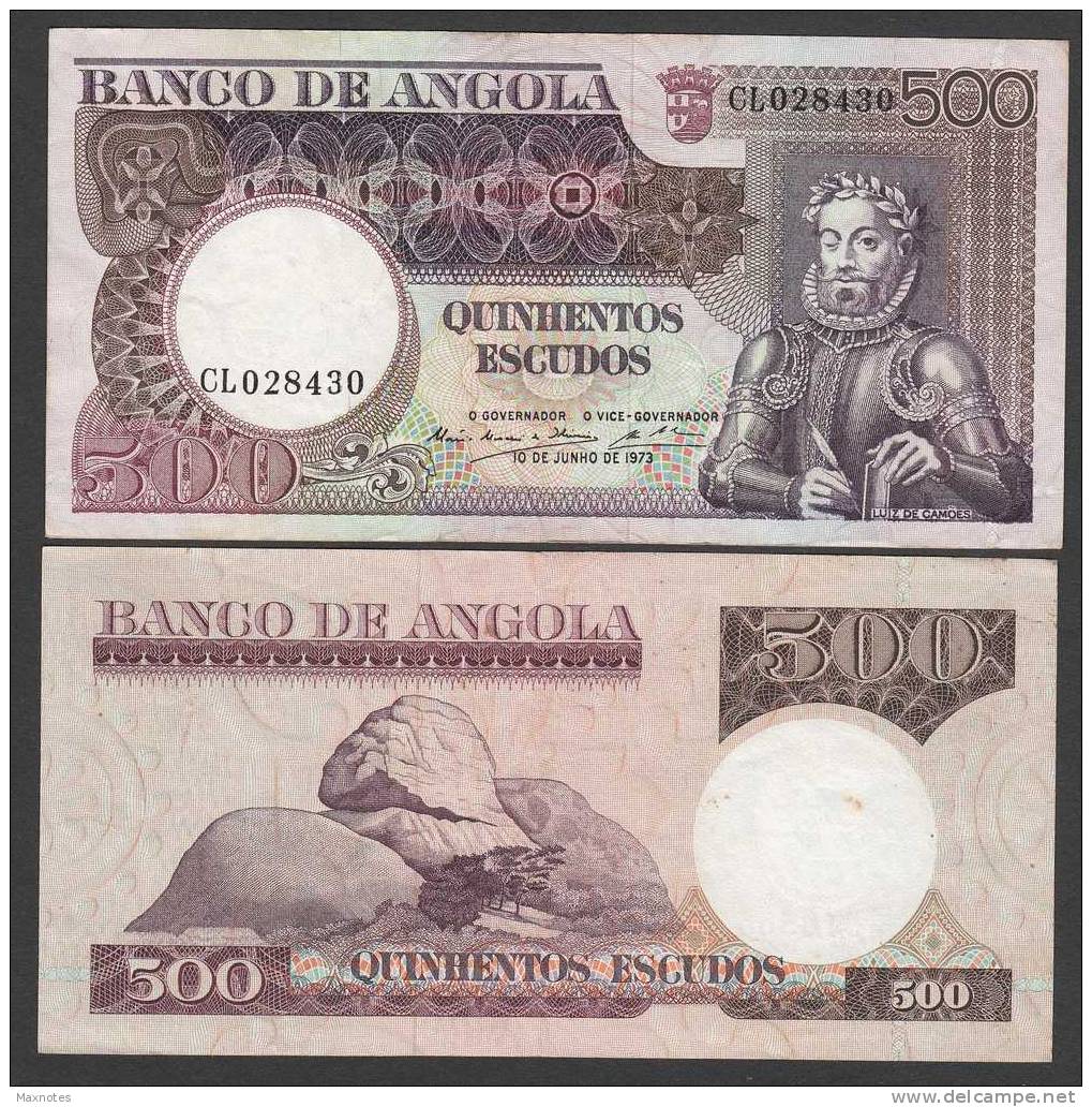 ANGOLA :  Banconota 500 Escudos - 1973 – VF - Angola