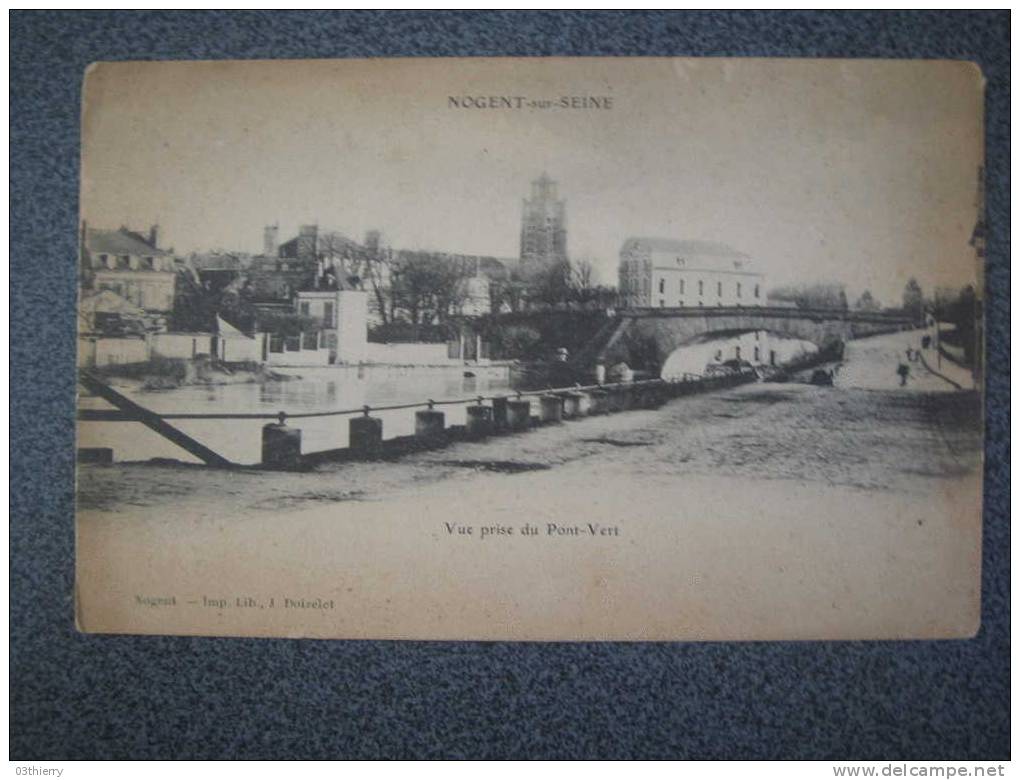 CPA 10-NOGENT SUR SEINE-VUE PRISE DU PONT VERT-VIERGE- - Nogent-sur-Seine