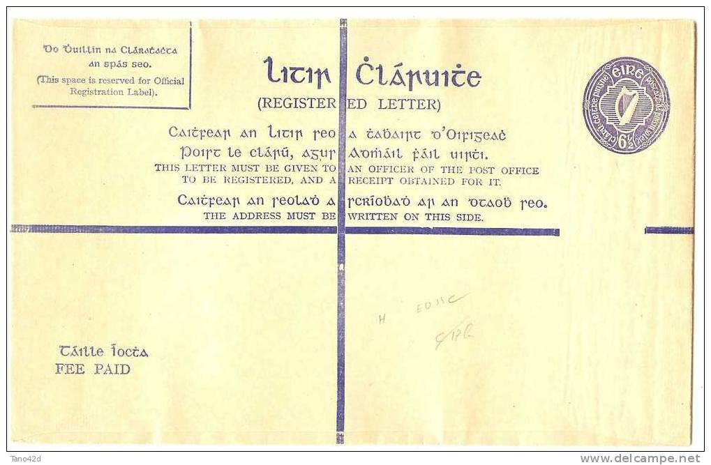 REF LACALT - IRLANDE E.P. ENVELOPPE REF MICHEL EU11C NEUVE 202x 127 Mm - Other & Unclassified