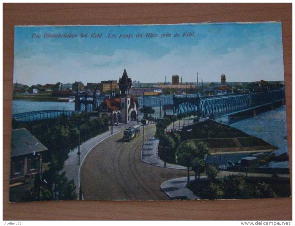 Die Rheinbrücken Be Kehl, Les Ponts Du Rhin Près De Kehl Tram, Tramway, Strassenbahn Ed. Hofmann & Reitz Strasbourg - Kehl