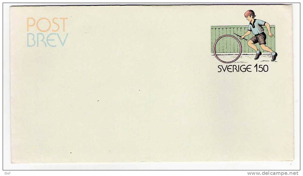 SVERIGE/ SUEDE , Lettre Entier Postal "Post Brev" Avec Thème Enfant ,Jeu Du Cerceau / Toy ; Neuf ; TB - Zonder Classificatie