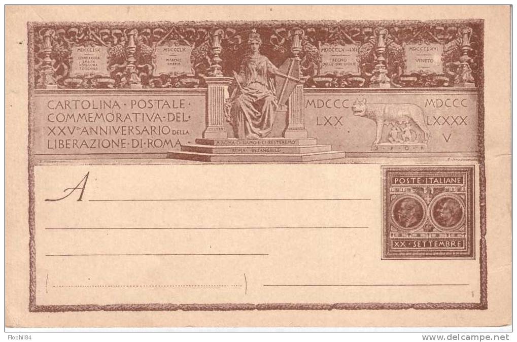 ITALIE-ENTIER POSTAL ILLUSTRE-NEUF - Interi Postali