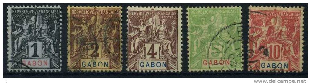 GABON - Y&T #16/20 - USED / OBLITERES - Autres & Non Classés