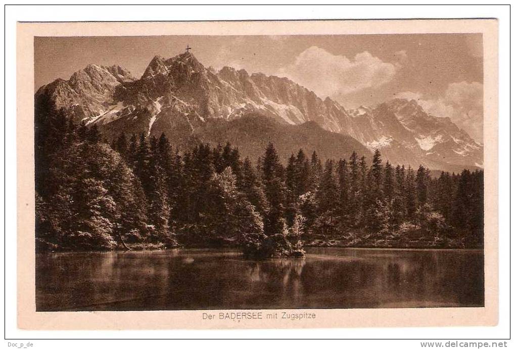 Germany - Badersee Mit Zugspitze - 1921 - Zugspitze