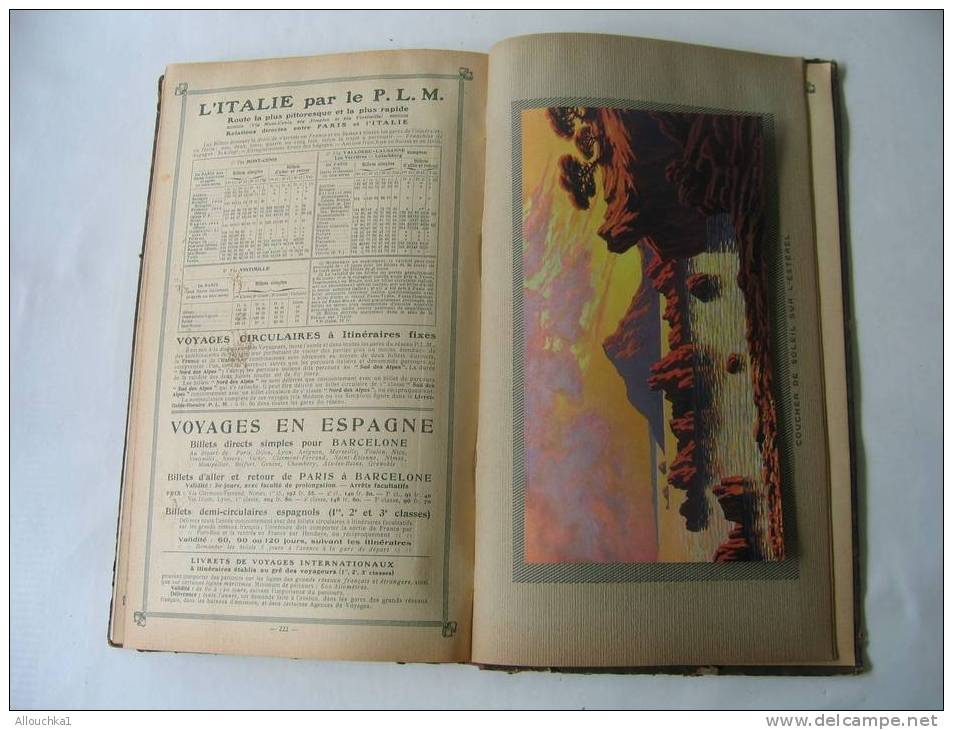 AGENDA  VIERGE P.L.M PARIS LYON MARSEILLE  1914 + ILLUSTRATIONS EN CHROMOS  236 PAGES: PLANS DE RESEAUX SCHEMAS DE LIGNE