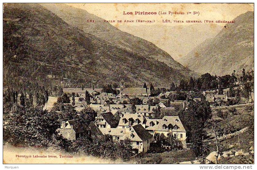 Postal LES (Lerida) Pirineos Vall D´Aran - Lérida