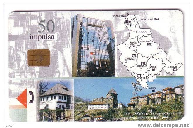 ZENICA ( Bosnie  ) Castle - Map - Maps - Town - City On The Night - Bosnie