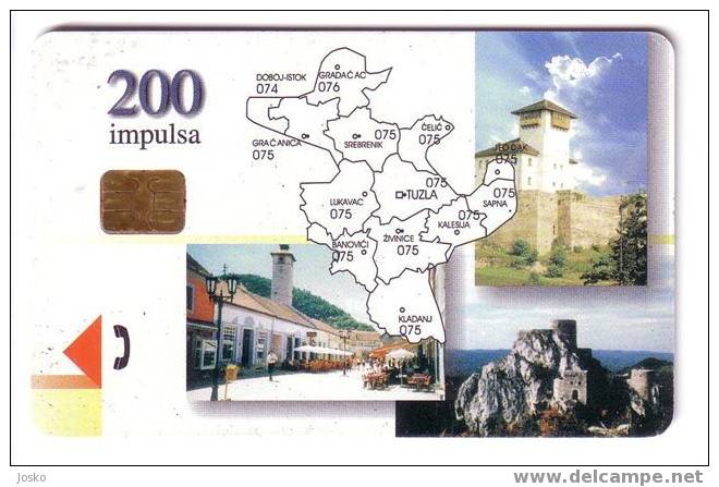 TUZLA  ( Bosnie  ) Castle - Map - Maps - Town - Bosnie