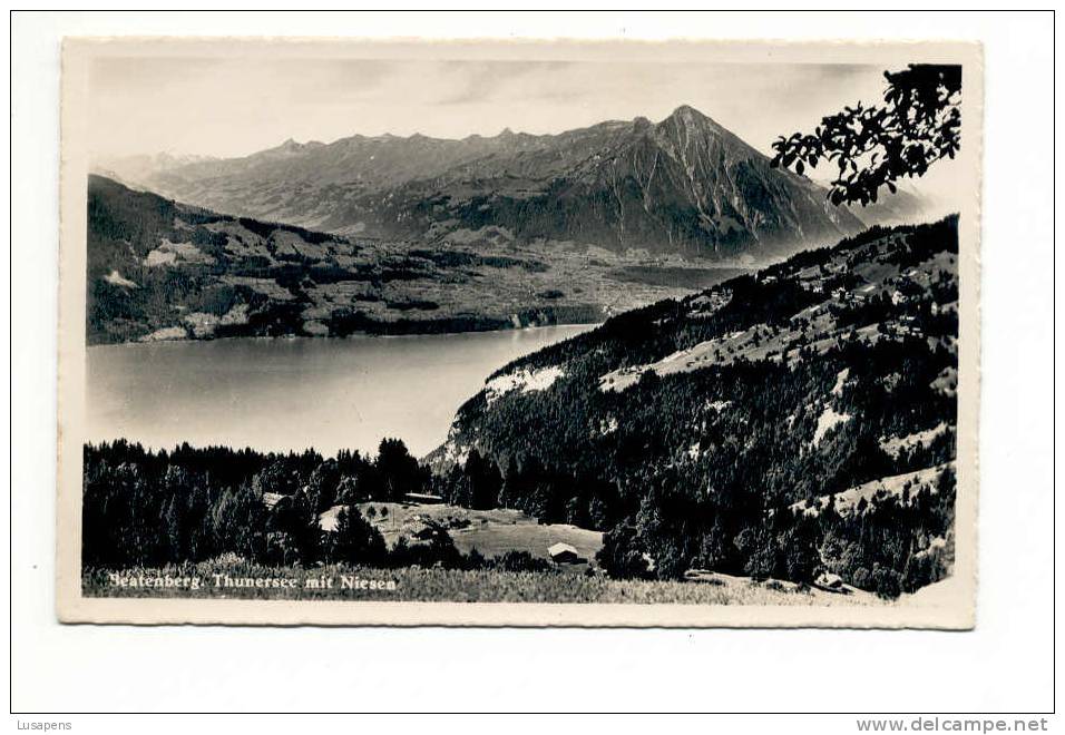 OLD FOREIGN 3255 - SUISSE SWISS SWITZERLAND - BEATENBERG THUNERSEE MIT NIESEN - Beatenberg