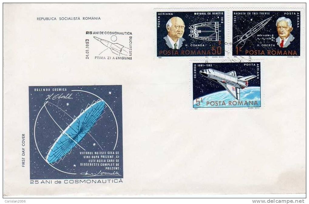 Romania FDC 1983/ 25 Years Cosmos - Europe