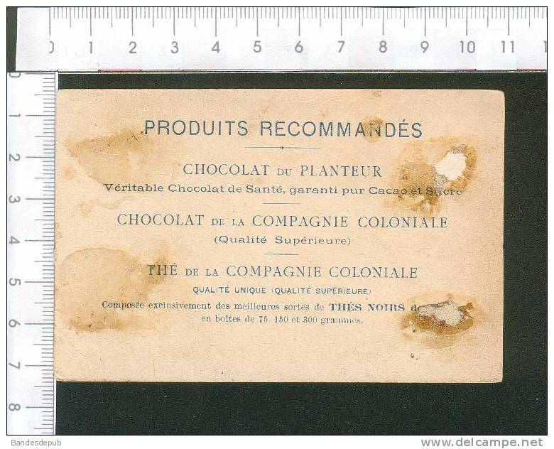 Chocolat Du Planteur Chromo Devinette Concierge Balai Araignée Escalier - Sonstige & Ohne Zuordnung