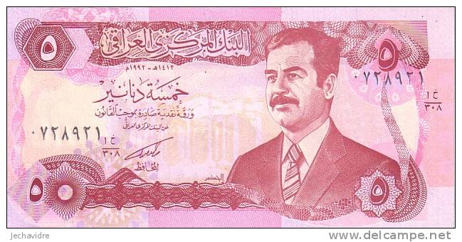 IRAQ  5 Dinars  Emission De 1992   Pick 80c     ***** BILLET  NEUF ***** - Irak