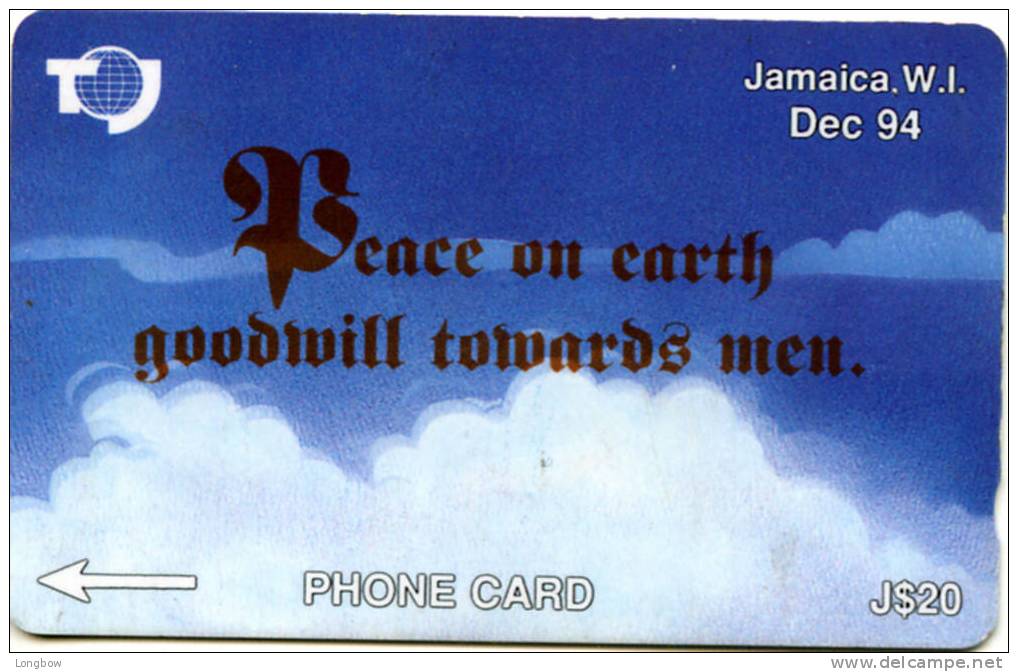 JAMAICA-19C-PEACE ON EARTH-$20 - Jamaïque