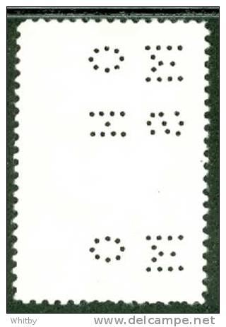 1943 14 Cent Ram Tank Issue,  #0259 4 Hole Perforation - Perfins