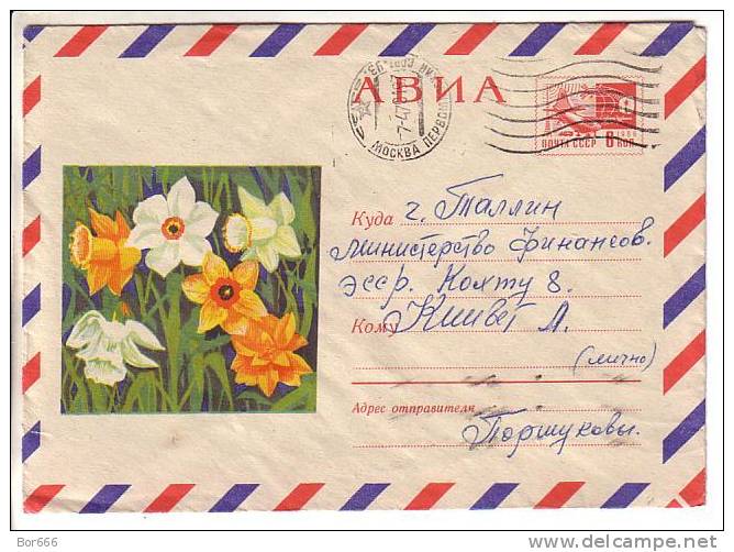 GOOD USSR / RUSSIA Postal Cover 1969 - Flowers - Briefe U. Dokumente