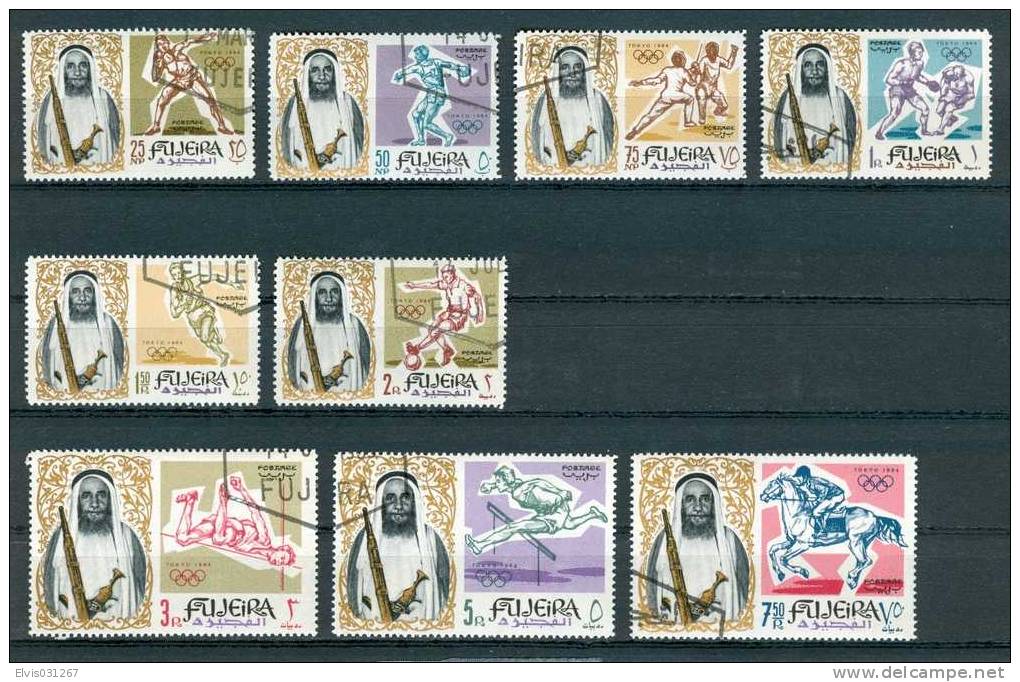 Fujeira 1964, Michel No. : 19-27 A Cancelled, - MNH - *** - - Fujeira