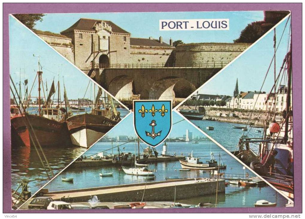 PORT-LOUIS - Multivues. Blason. Renault R20. Ed. ARTAUD N° 6. 2 Scans - Port Louis