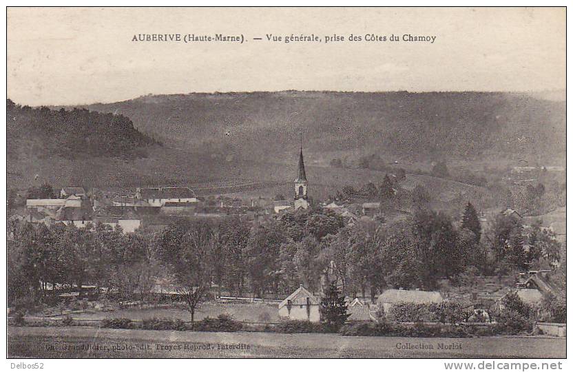 AUBERIVE.  - Vue Generale , Prise Des Côtes Du Chamoy - Auberive