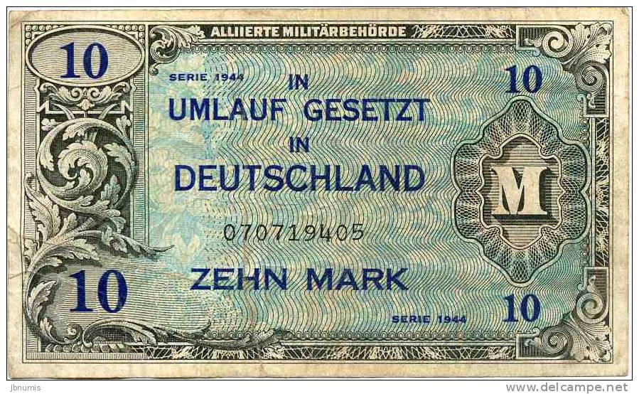 Allemagne Germany 10 Mark 1944 F P194b - 10 Mark