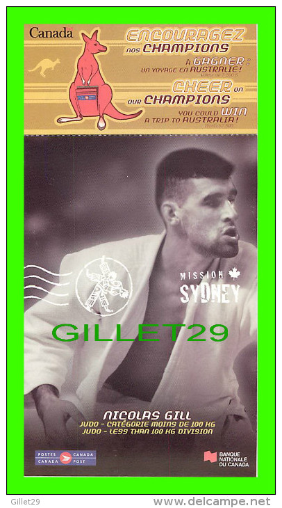 SPORTS,  JUDO - NICOLAS GILL - MISSION SYDNEY, 2000 - + BILLET POUR TIRAGE - - Martiaux