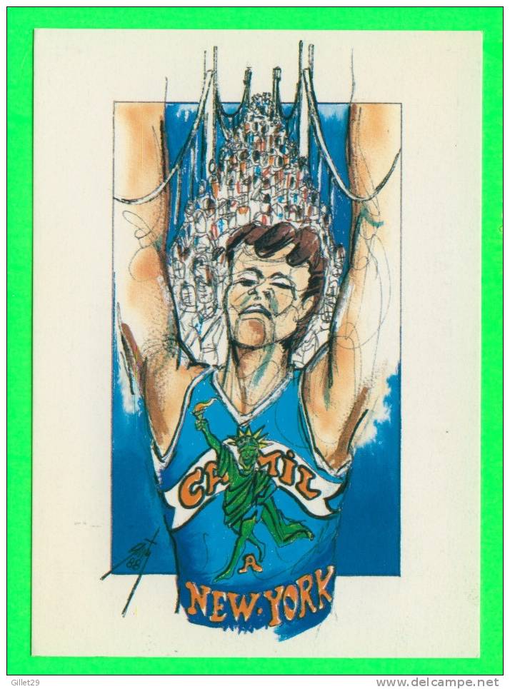ILLUSTRATEUR, ÉTIENNE QUENTIN - CHARLY GUILBERT - CHAMPION DE CROSS PONTOISIEN, NEW YORK 1988 - ÉDITION LTÉE 157/300 Ex - Quentin