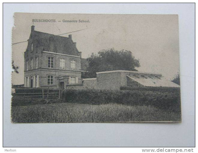 Bixschoote - Bikschote  Gemeente School  - Cp Allemande Feldpost    1915   F   D56562 - Langemark-Poelkapelle