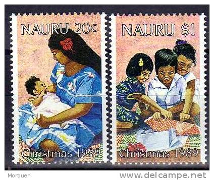 Lupa 854 . NUARU Num 358-359.  Christmas 1989 ** - Nauru