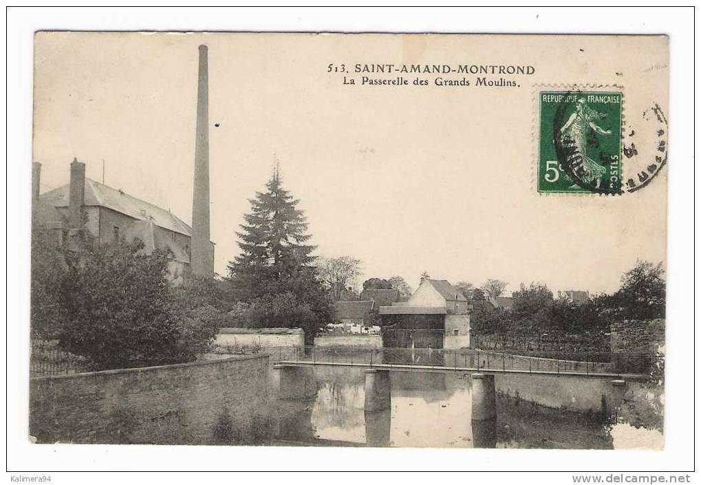 CHER  /  SAINT-AMAND-MONTROD  /  LA  PASSERELLE  DES  GRANDS  MOULINS  ( Pont Et Minoterie ) - Saint-Amand-Montrond