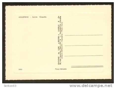 CARTE POSTALE CPSM 18401 NEUVE 63260 AIGUEPERSE SAINTE CHAPELLE EDITION DE LUXE LIBRAIRIE BERILLON PHOTO VERITABLE - Aigueperse
